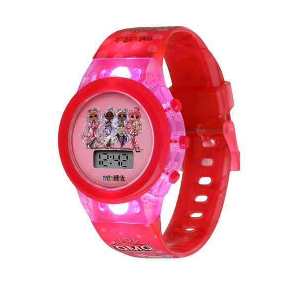 MiniFlak Lol Surprise! Omg Lisanslı Omg7221 Pembe Işıklı Öğretici Çocuk Saati - Image 1