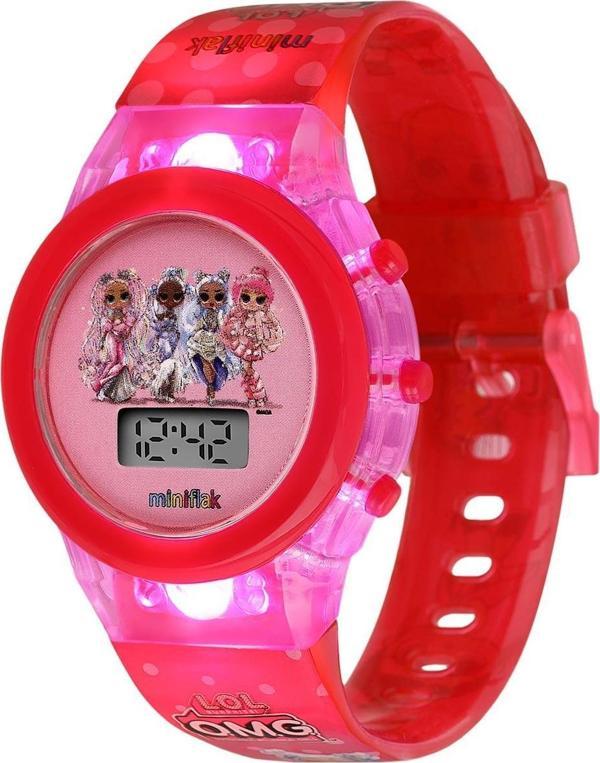 MiniFlak Lol Surprise! Omg Lisanslı Omg7221 Pembe Işıklı Öğretici Çocuk Saati - Image 1