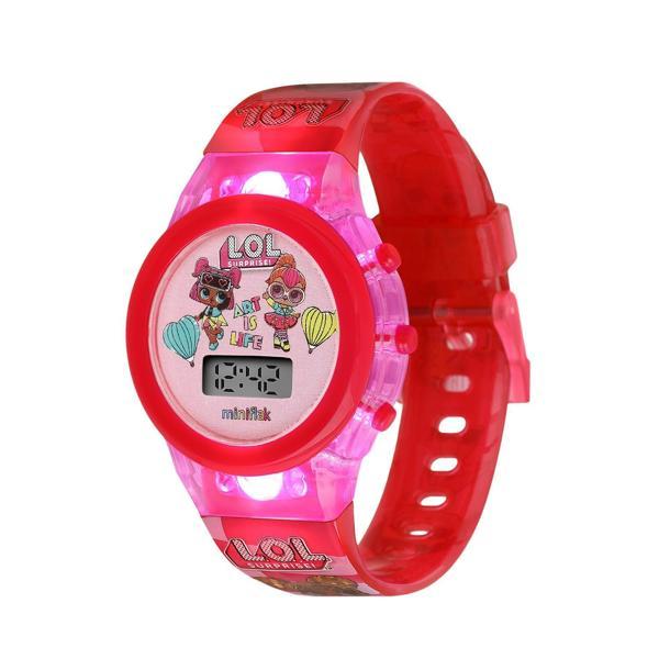MiniFlak Lol Surprise! Omg Lisanslı Omg7220-7221 Işıklı Öğretici Çocuk Saati Pembe - Image 1
