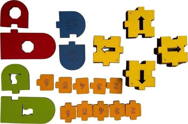 Fapatech Ali Keşfet Ahşap Okul Öncesi Algoritma Bilgisayarsız Kodlama Stem Eğitici Set * 32 Parça  - Image 1