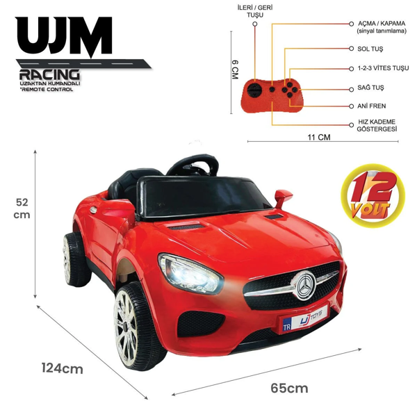 UJ Toys UJB Uzaktan Kumandalı Mersedes   Akülü Araba Kırmızı - Image 1