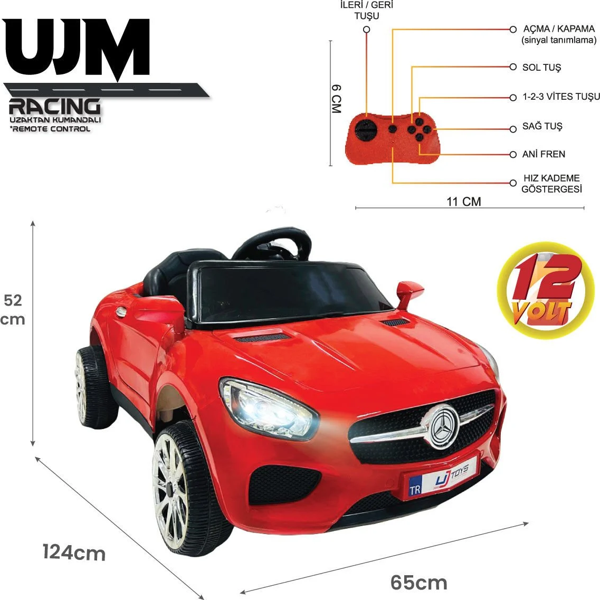 UJ Toys UJB Uzaktan Kumandalı Mersedes   Akülü Araba Kırmızı - Image 1