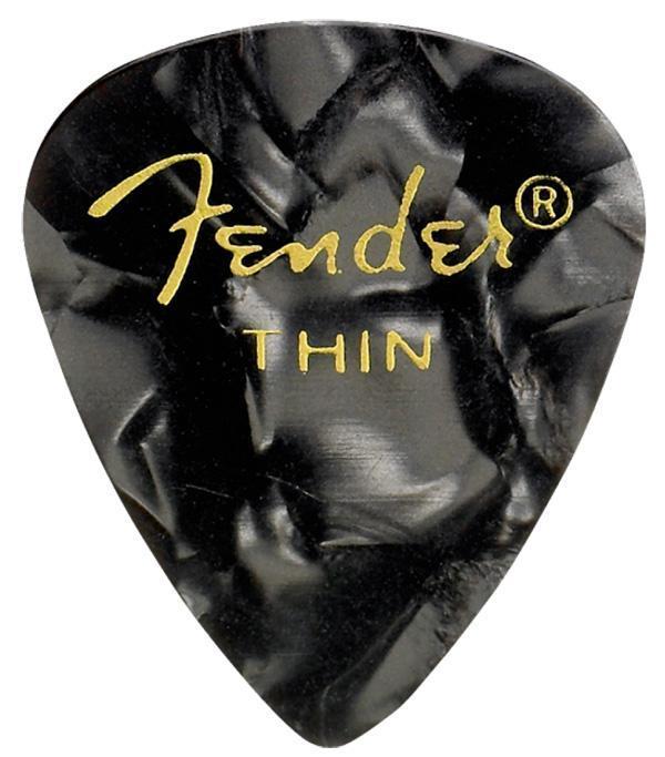 PENA FENDER PREMİUM CELLULOİD 351    SHAPE THİN BLACK MOTO - Image 1