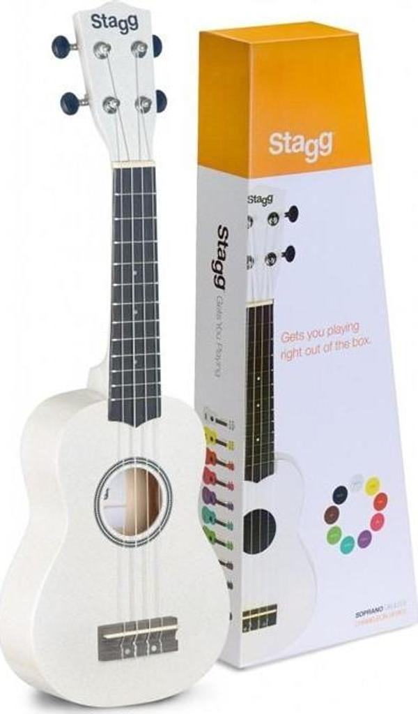 STAGG US-WHITTE (SOPRANO UKULELE WHITE+BAG) - Image 1