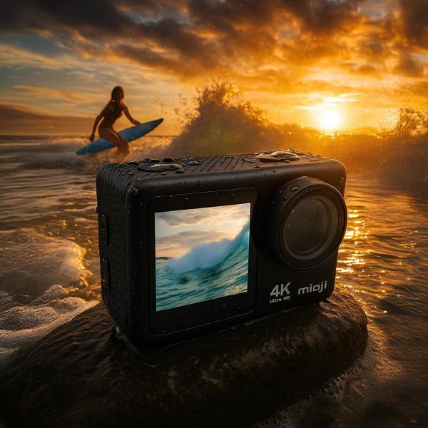 Mioji Action 12X 4K 60FPS 20MP Çift Ekran Wifi 170° Aksiyon Kamerası - Image 1