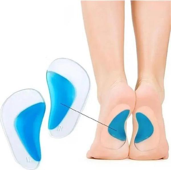 1 Çift Ark Destekli Silikon Jel Tabanlık 8.5x4 cm Düz Taban Boşluk Doldurucu Ayak Tabanlığı - Image 1