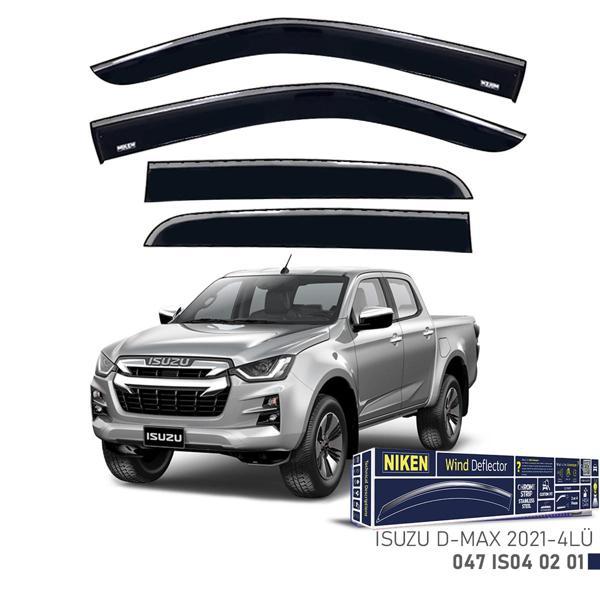 ISUZU D-MAX 2021 2022 2023 2024 2025 2026 2027 KROMLU CAM RÜZGARLIĞI 4LÜ - Image 1
