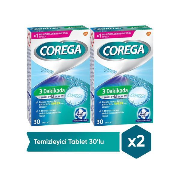 Corega Cleanser Bio Protez Temizleme Tableti 2 x 30'lu - Image 1