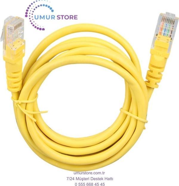 1.5 Metre Sarı 24 Awg Cat5 Kablo - Image 1