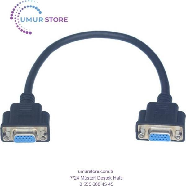 30 cm Dişi Dişi VGA Kablo Panel Tipi Dişi Dişi 30 cm VGA Kablo 15 Pin Dişi Dşi Kablo - Image 1