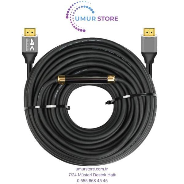 40 Metre 4K HDMI Kablo Erkek-Erkek – Altın Uçlu, 18GBPS, Arc & Ethernet Destekli - Image 1