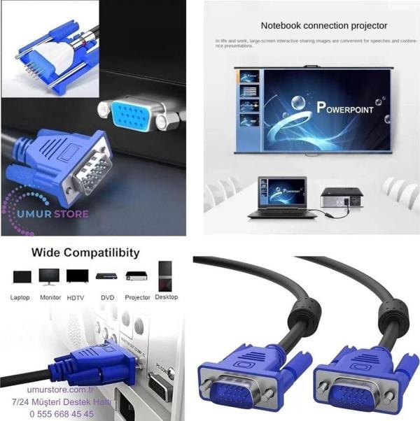 Es-Vga 30 15 Pin Filtreli 30 Metre VGA Kablosu - Image 1