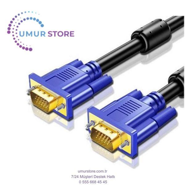 VGA Gold Kablo VGA 15 Pin Erkek Erkek Gold Görüntü Kablosu 50 Metre - Image 1