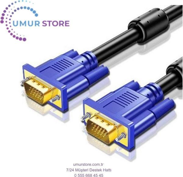 VGA Gold Kablo VGA 15 Pin Erkek Erkek Gold Görüntü Kablosu 50 Metre - Image 1