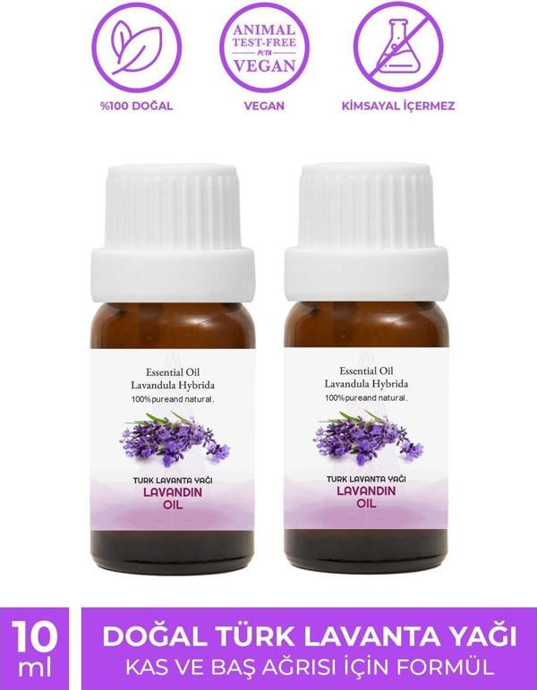 PROCLİS Türk Lavanta Yağı,%100 Doğal Bitkisel Uçucu Yağ, Lavandin Oil, 2'li Set 2x10 ml - Image 1
