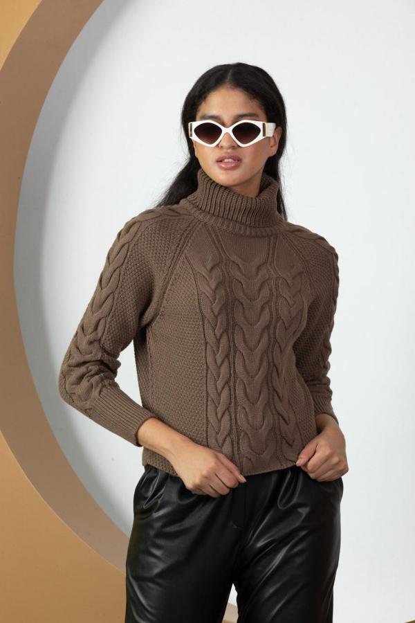 Kadın Balıkçı Yaka Triko Bluz 11009 - Image 1