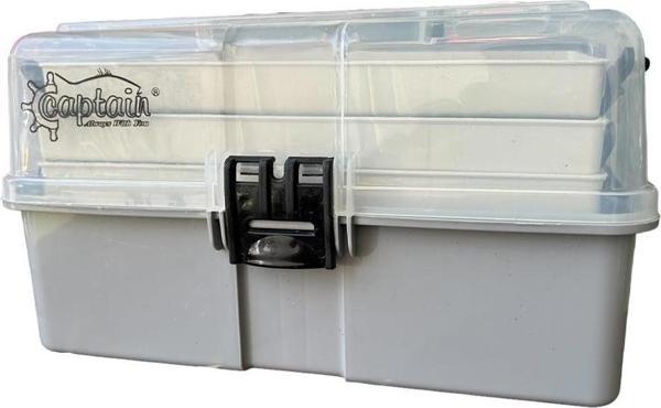 Captain 3 Raflı Gri Balıkçı Kutusu - Image 1