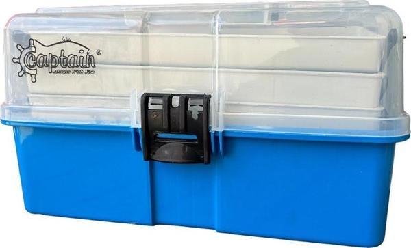 Captain 3 Raflı Mavi Balıkçı Kutusu - Image 1