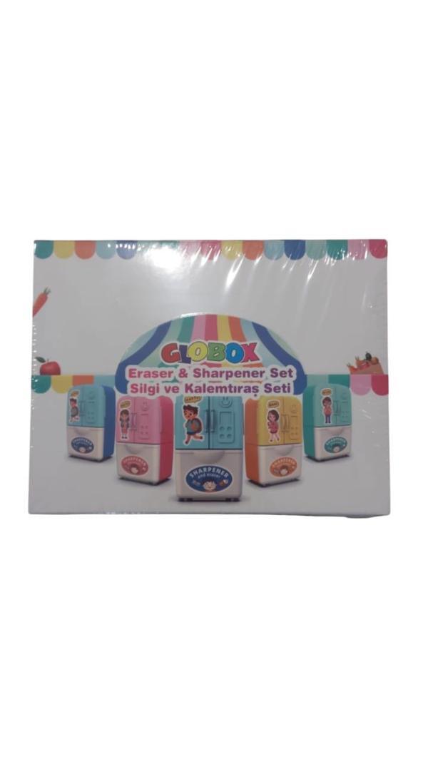 Globox Kalemtraş + Silgi Buzdolabı Figürlü 3823 (16 Lı Paket) - Image 1
