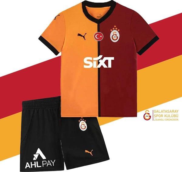 Galatasaray Orijinal Lisanslı 24-25 Sarı - Kırmızı 5 Yıldızlı Çocuk Forma Set - Image 1