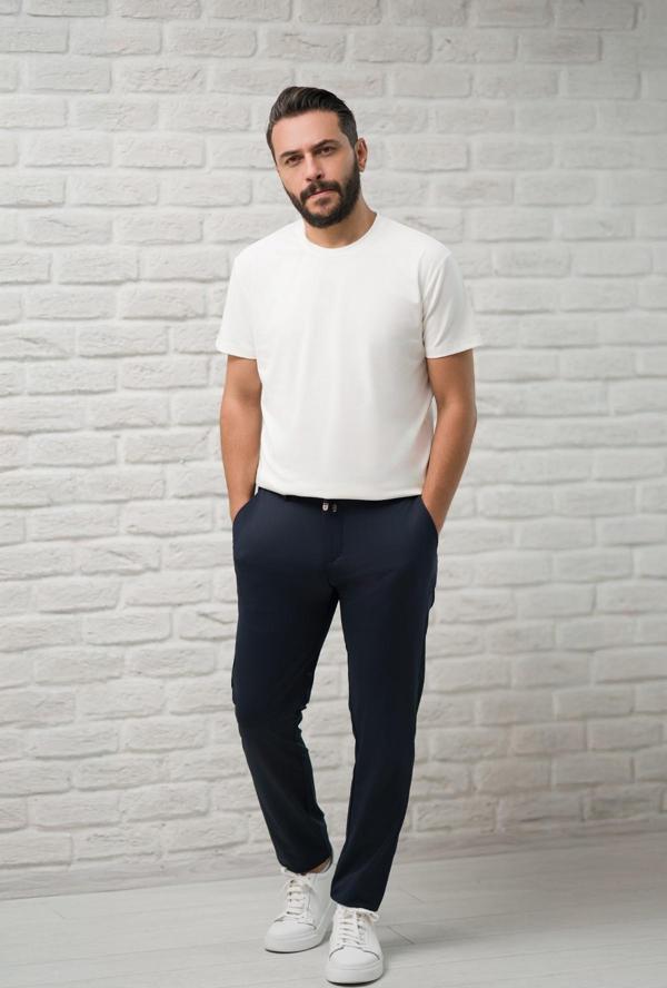 Paul Martin Slimfit Fit Bisiklet Yaka Rayon Kumaş Full Likralı T-shirt - Image 1