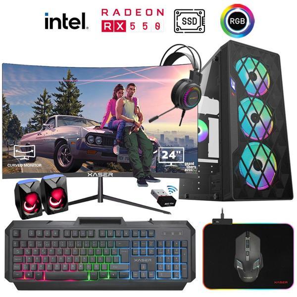 Xaser Xsr938 i5 3470 16GB Ram 1TB SSD 4GB RX550 24"Curved Masaüstü Oyuncu Bilgisayarı - Image 1