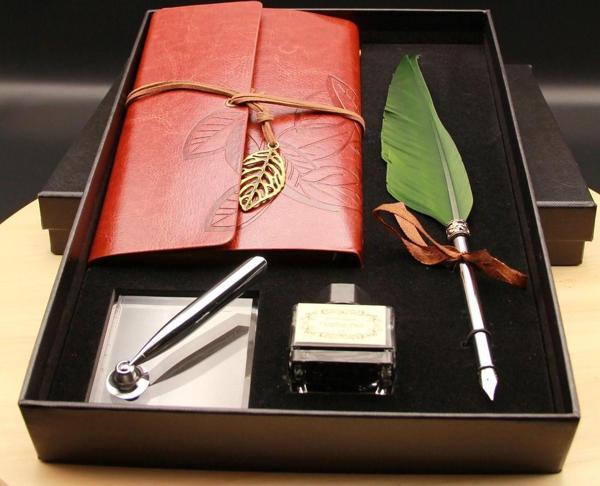 Hediyebiziz Divit Tüylü Kalem ve Defter Seti - Image 1