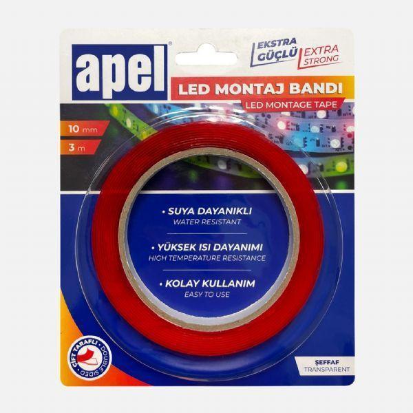 Apel Çift Taraflı Şeffaf Silikon Bant Led Bandı  10mm x 3m - Image 1