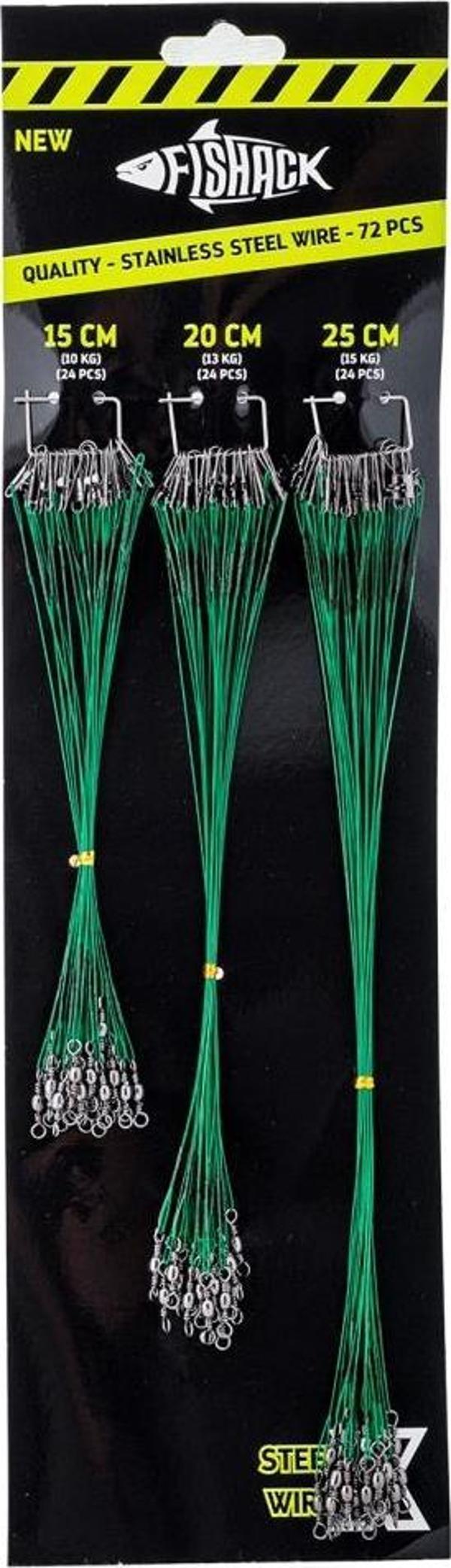 Klipsli Fırdöndülü Çelik Tel - Fishack WireX - 72'li Kartela Set - Image 1