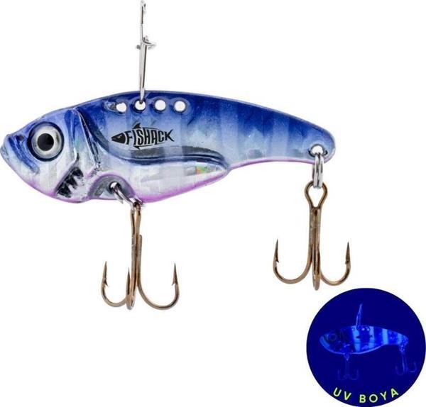 Vibrasyon Yem - LRF/Spin Jig - Fishack VibraX - 15g 55mm - Electric Sunset - UV Boyalı - Image 1