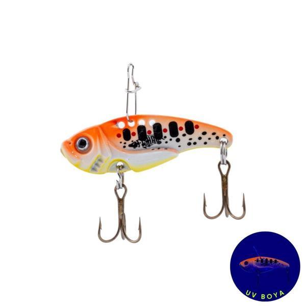Vibrasyon Yem - LRF/Spin Jig - Fishack VibraX - 7g 40mm - Fire Dot - UV Boyalı - Image 1