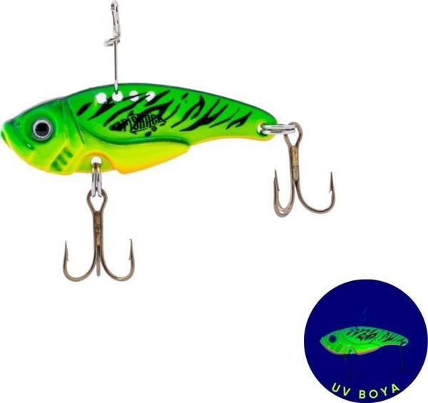 Vibrasyon Yem - LRF/Spin Jig - Fishack VibraX - 7g 40mm - Tiger Strike - UV Boyalı - Image 1