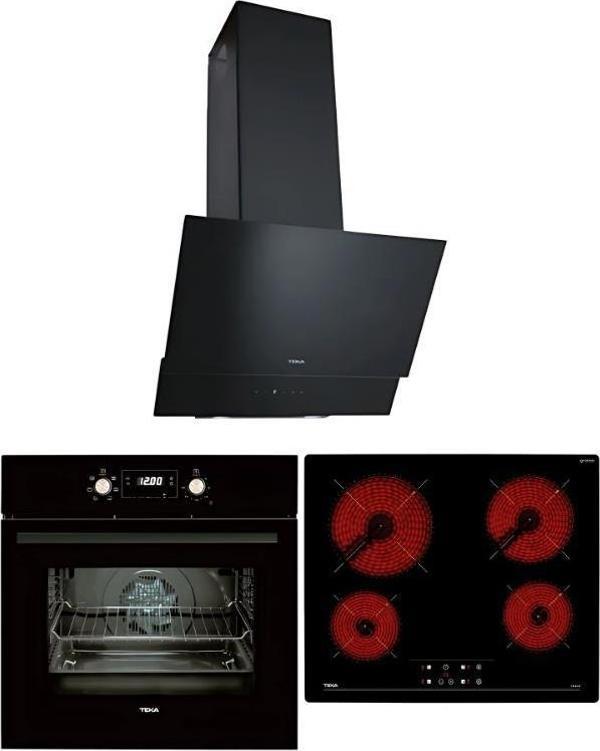 Teka Siyah Ankastre Set (TB 6415 Ocak/HAK 627 Fırın/ATV 60 Davlumbaz) - Image 1