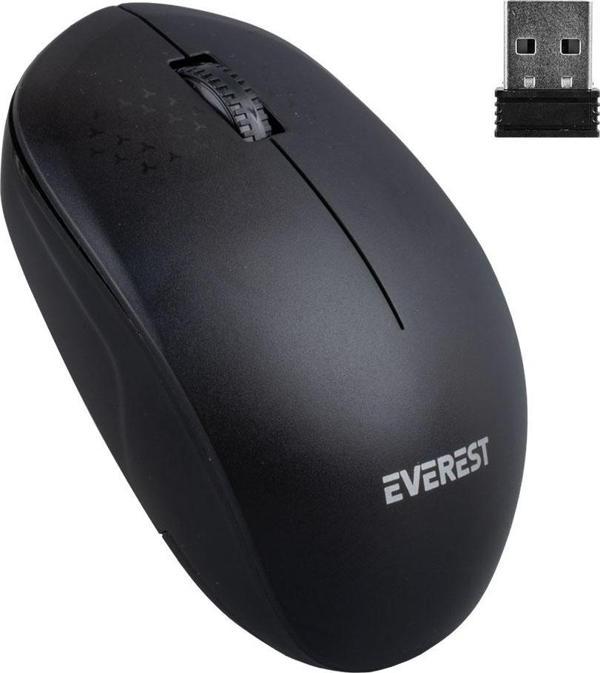 EVEREST SMW-88 USB 2.4GHZ SİYAH 1200 DPI KABLOSUZ MOUSE (5060) - Image 1