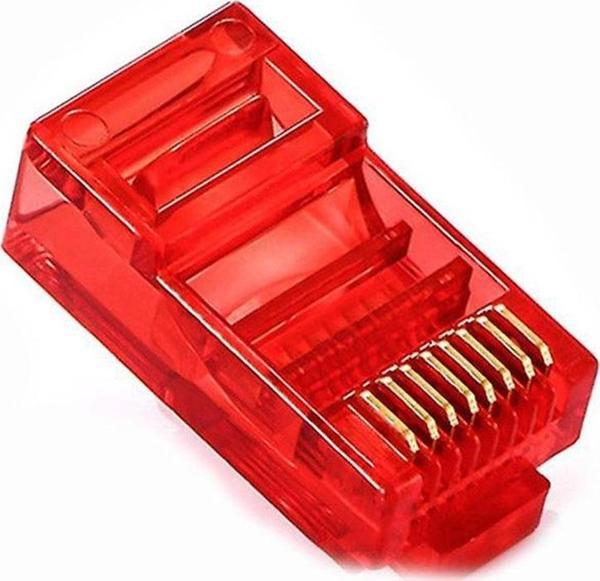RJ45 RJ45 CAT6 8P/8C KIRMIZI SOKET (100LÜ PAKET) (5060) - Image 1