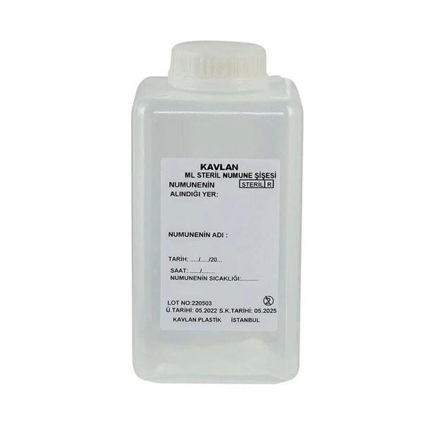 Su Numune Şişesi 500 ml Pp Tiyosülfatsız Steril Şeffaf/Koli 72 Adet - Image 1