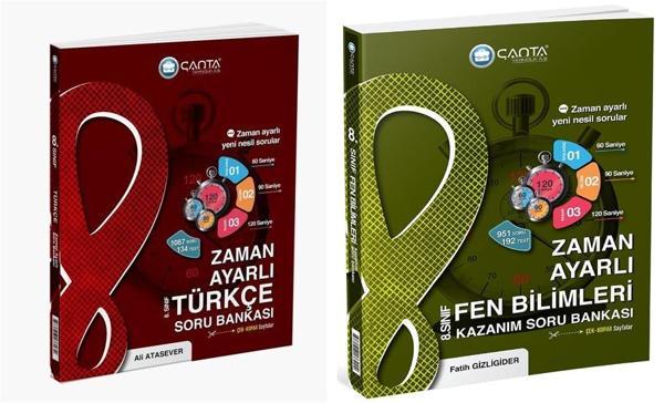 Çanta 2025 8. Sınıf Lgs Türkçe + Fen Bilimleri Zaman Ayarlı Kazanım Soru Bankası Seti 2 Kitap - Çanta Yayınları - Image 1