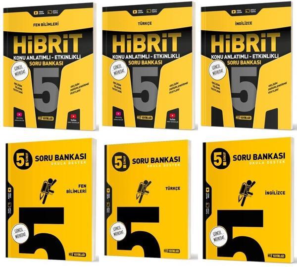 Hız 2025 5. Sınıf Fen Bilimleri + Türkçe + İngilizce Soru + Hibrit - Konu Seti 6 Kitap - Hız Yayınları - Image 1