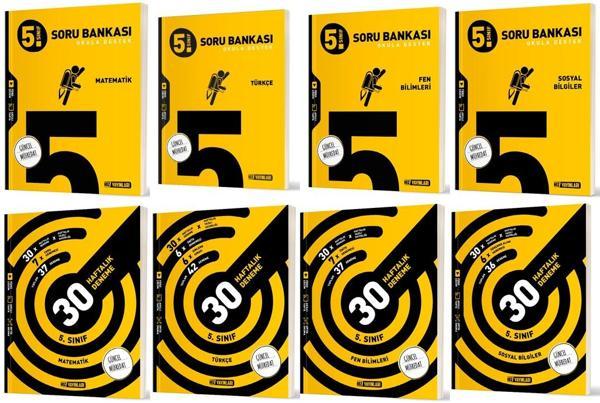 Hız 2025 5. Sınıf Matematik + Türkçe + Fen + Sosyal Haftalık Deneme + Soru Seti 8 Kitap - Hız Yayınları - Image 1