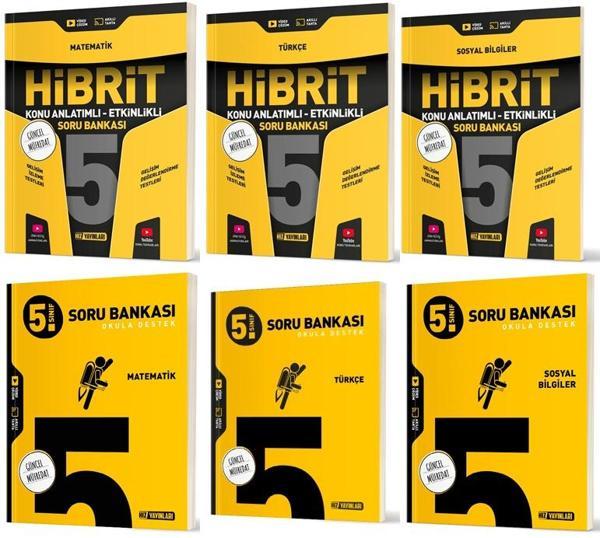 Hız 2025 5. Sınıf Matematik + Türkçe + Sosyal Soru + Hibrit - Konu Seti 6 Kitap - Hız Yayınları - Image 1