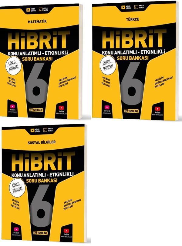 Hız 2026 6. Sınıf Matematik + Türkçe + Sosyal Hibrit - Konu Seti 3 Kitap - Hız Yayınları - Image 1