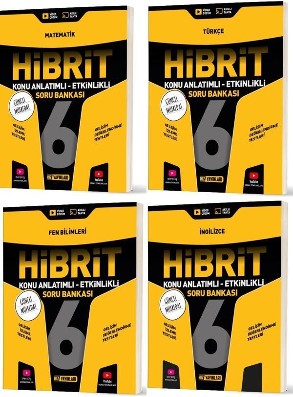 Hız 2026 6. Sınıf Matematik Türkçe Fen İngilizce Hibrit - Konu Seti 4 Kitap - Hız Yayınları - Image 1