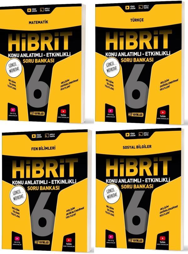 Hız 2026 6. Sınıf Matematik Türkçe Fen Sosyal Hibrit - Konu Seti 4 Kitap - Hız Yayınları - Image 1