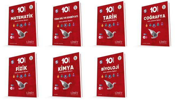 Limit 2026 10. Sınıf Konu Anlatım Föyleri Seti Kaf 7 Kitap Kitap Güncel Müfredat - Limit Yayınları - Image 1