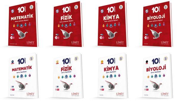 Limit 2026 10. Sınıf Matematik + Fizik + Kimya + Biyoloji Konu Kaf + Soru Seti 8 Kitap Güncel Müfredat - Limit Yayınları - Image 1