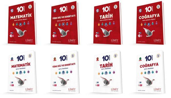 Limit 2026 10. Sınıf Matematik + Türk Dili + Tarih+ Coğrafya Konu Kaf + Soru Seti 8 Kitap Güncel Müfredat - Limit Yayınları - Image 1
