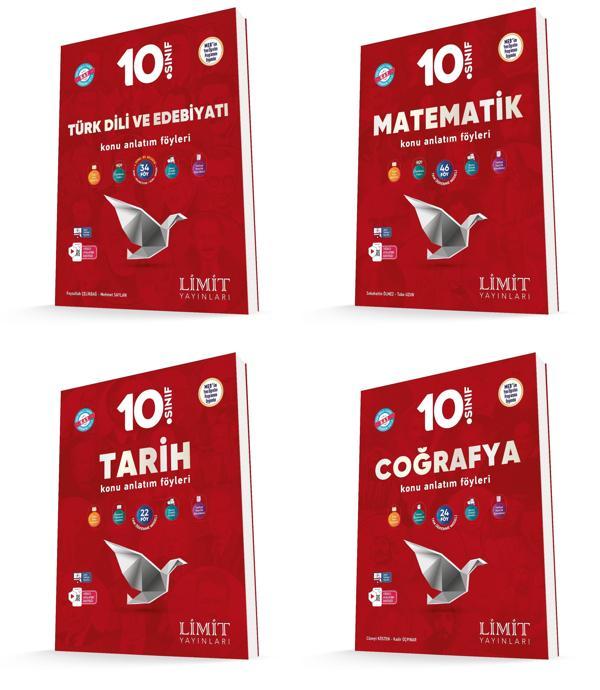 Limit 2026 10. Sınıf Matematik + Türk Dili + Tarih+ Coğrafya Konu Kaf Seti 5 Kitap Güncel Müfredat - Limit Yayınları - Image 1