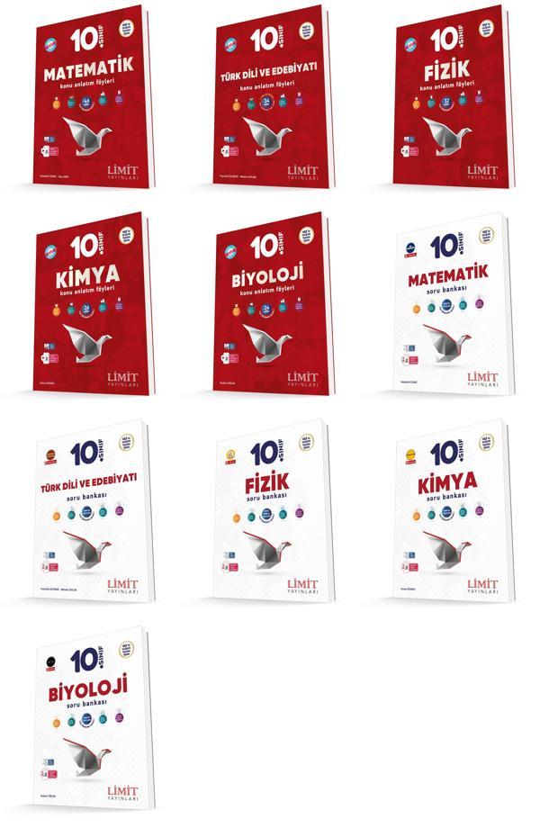 Limit 2026 10. Sınıf Sayısal Konu Kaf + Soru Bankası Seti 10 Kitap Güncel Müfredat - Limit Yayınları - Image 1