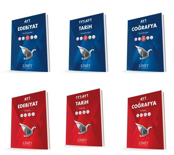 Limit Kurumsal Ayt Edebiyat + Tarih + Coğrafya Konu Anlatım Föyleri + Soru Seti 6 Kitap - Limit Yayınları - Image 1