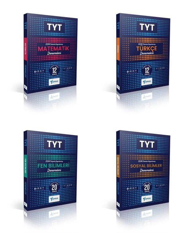 Toprak 2025 Tyt Matematik + Türkçe + Sosyal + Fen Deneme Seti 4 Kitap - Toprak Yayınları - Image 1